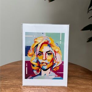 Lady Gaga Colorful Pop Art Portrait Print